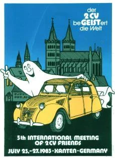 Aufkleber des Welttreffens 1983 in Xanten, Deutschland