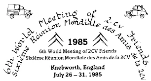 Aufkleber des Welttreffens 1985 in Knebworth, England
