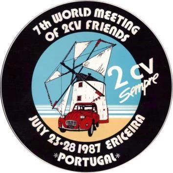 Aufkleber des Welttreffens 1987 in Ericeira, Portugal
