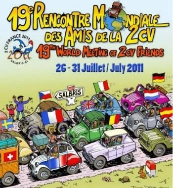 Aufkleber des Welttreffens 2011 in Salbris, Frankreich