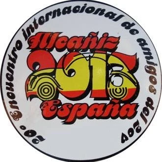 Aufkleber des Welttreffens 2013 in Alcañiz, Spanien