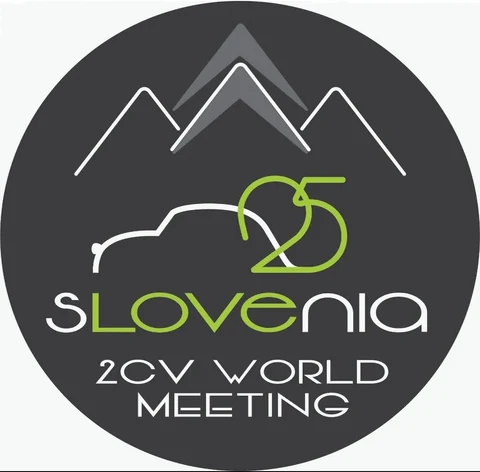 Aufkleber des Welttreffens 2025 in Postojna, Slowenien